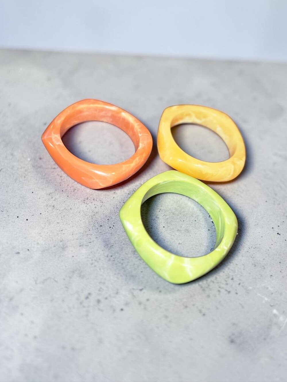 PiperK Color Pop Bangle Set — Pink, Green, Coral, Or Blue, Pick One, NWT - Picture 6 of 13